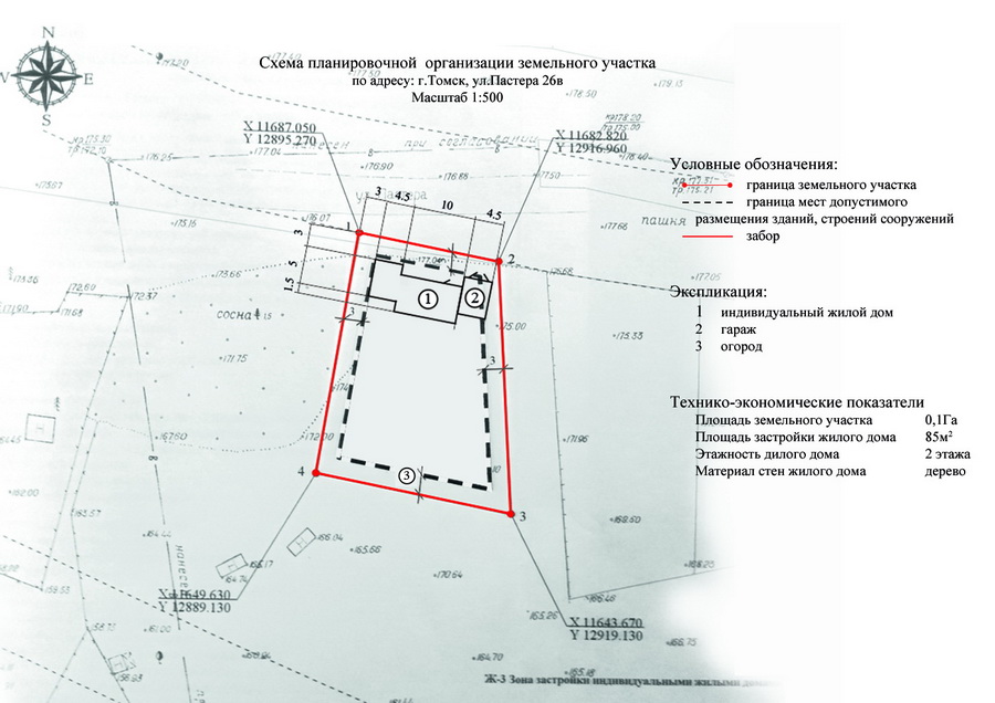 Схема границ земельного участка