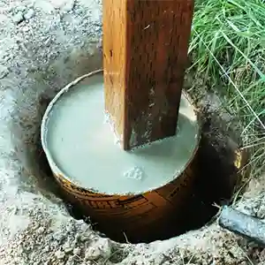 Сколько простоит деревянный столб залитый бетоном?