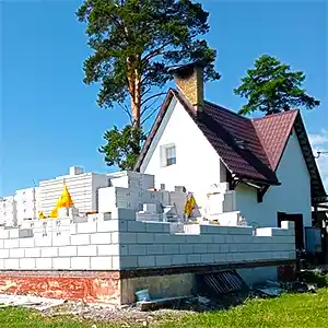 Блог САНЫЧА ➜Дом из газобетона с фасками